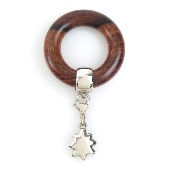 HERMES エルメス 星を巡る旅展 限定 スカーフリング ブラウン/シルバー 14057 レディース【中古】 e60522a