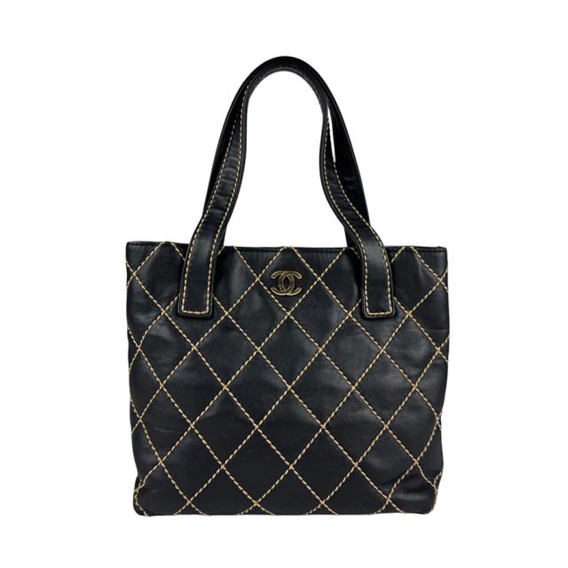 CHANEL シャネル ワイルドステッチ ハンドバッグ ブラック 14054