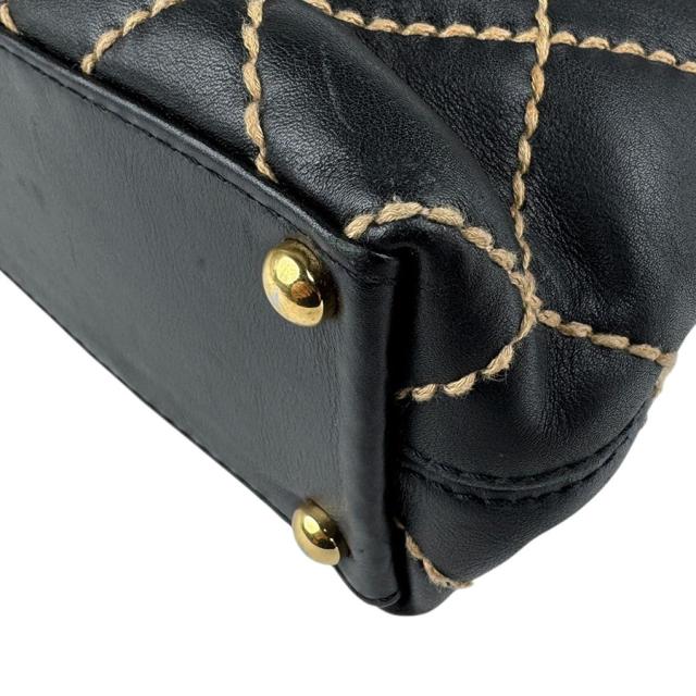 CHANEL シャネル ワイルドステッチ ハンドバッグ ブラック 14054