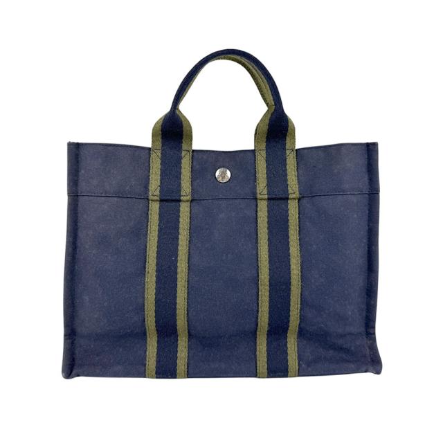 HERMES エルメス フールトゥPM ハンドバッグ ネイビー×カーキ 14066 レディース【中古】 z5739 HERMES エルメス フールトゥPM ハンドバッグ ネイビー×カーキ 14066