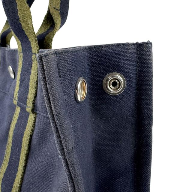 HERMES エルメス フールトゥPM ハンドバッグ ネイビー×カーキ 14066