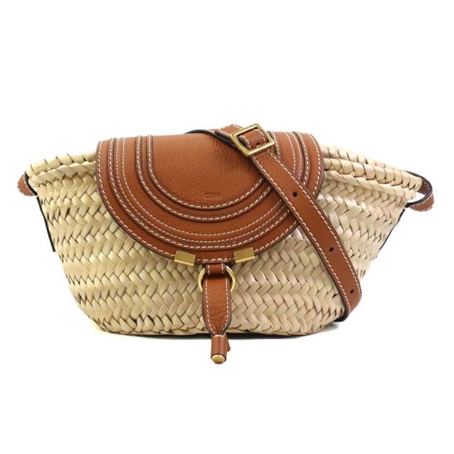 Chloe クロエ ショルダーバッグ ブラウン×ナチュラル 14057 レディース【中古】 56207k