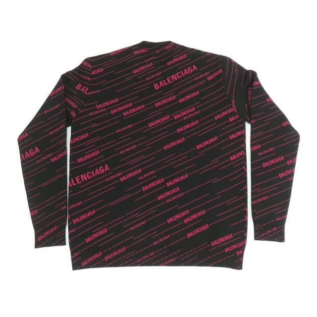 BALENCIAGA バレンシアガ ニット ブラック×ピンク 14054 メンズ【中古