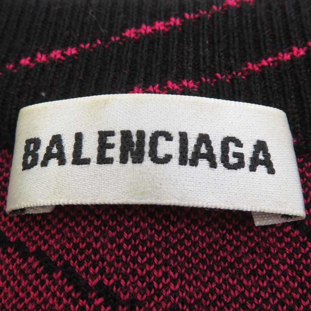 BALENCIAGA バレンシアガ ニット ブラック×ピンク 14054 メンズ【中古