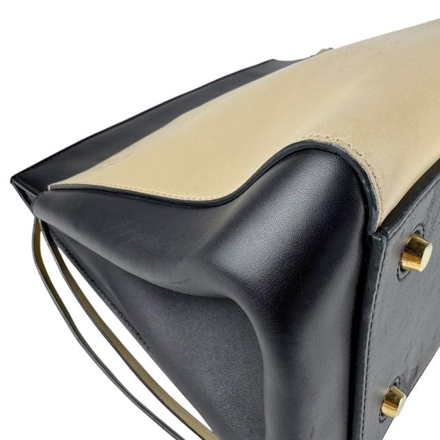 CELINE セリーヌ エッジ ハンドバッグ ブラック×ベージュ 14054 レディース【中古】 z5746 CELINE セリーヌ エッジ ハンドバッグ ブラック×ベージュ 14054