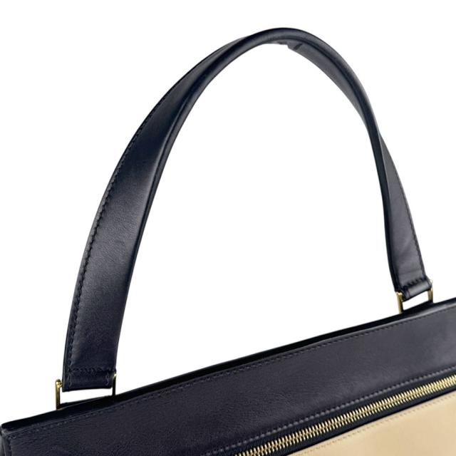 CELINE セリーヌ エッジ ハンドバッグ ブラック×ベージュ 14054 レディース【中古】 z5746 CELINE セリーヌ エッジ ハンドバッグ ブラック×ベージュ 14054