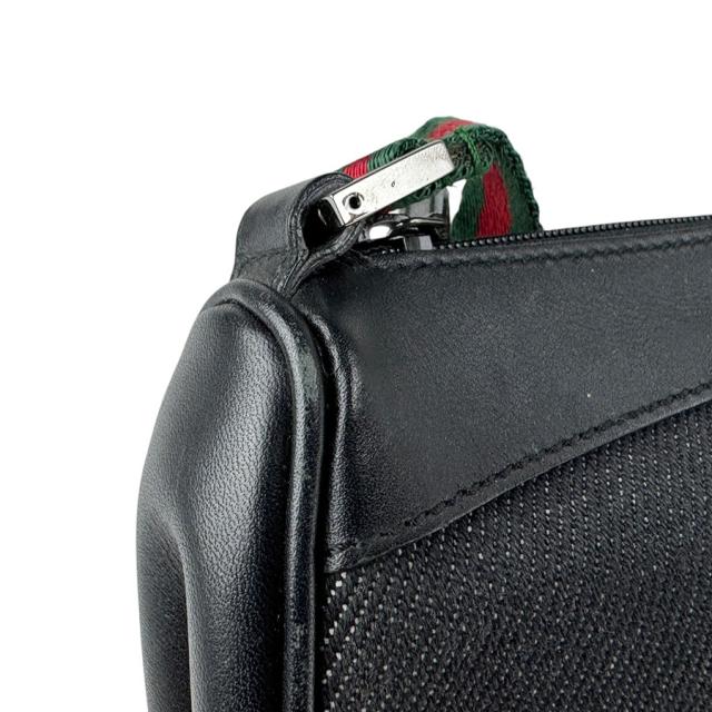 GUCCI グッチ 92820 ハンドバッグ ブラック/グリーン/レッド 14054