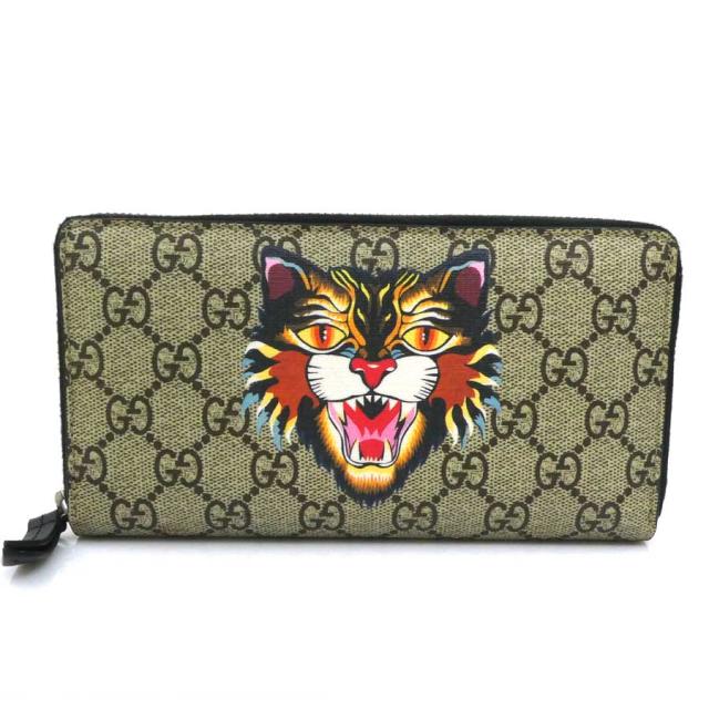 GUCCI グッチ 451273 ラウンドファスナー長財布 ブラウン/マルチカラー 14057 メンズ【中古】 e60559g