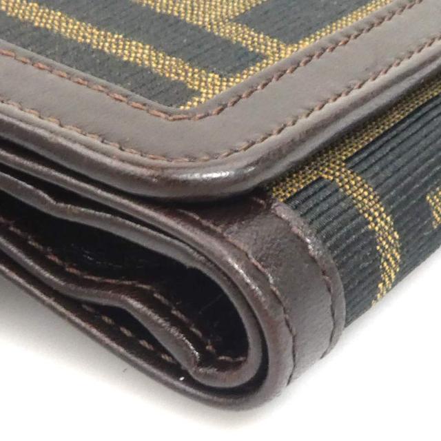 FENDI フェンディ ズッカ 三つ折り財布 ブラウン 14057 レディース【中古】 e60560g FENDI フェンディ ズッカ 三つ折り財布 ブラウン 14057 レディース