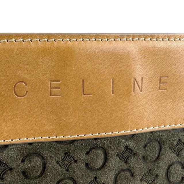 CELINE セリーヌ ハンドバッグ クラッチバッグ ブラウン×カーキ 14057