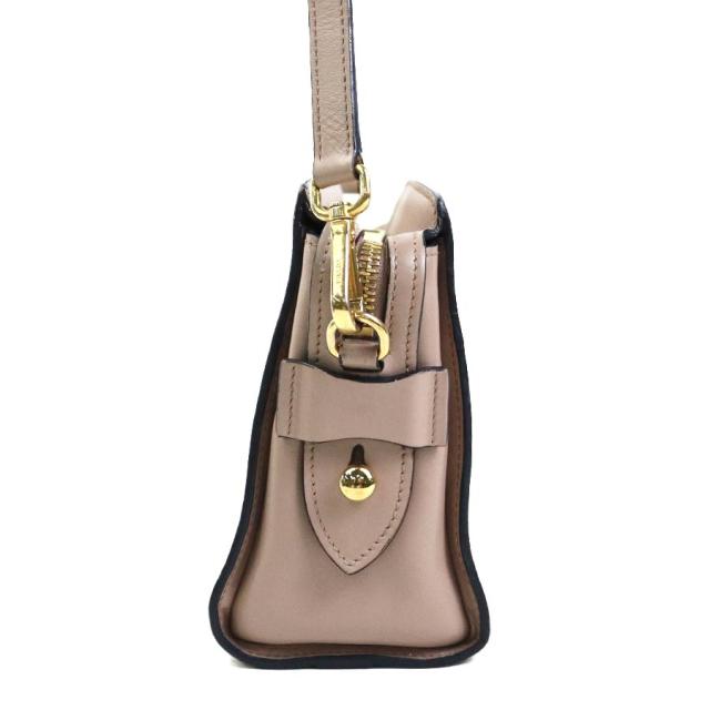 プラダ　ミニショルダーWファスナー レザーピンクベージュ箱付き PRADA プラダ ショルダーバッグ レザー ピンクベージュ : ブランド