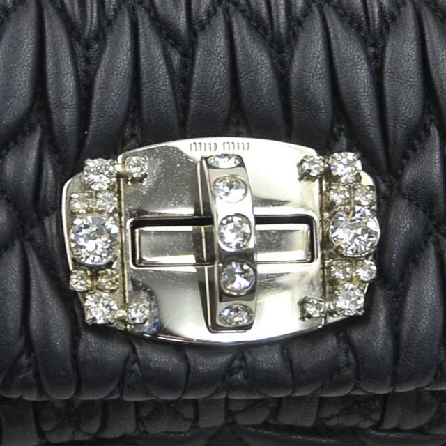 MIUMIU ミュウミュウ マテラッセ 5BD233 ショルダーバッグ ブラック