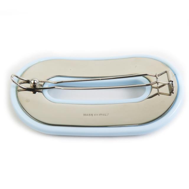 MIUMIU ミュウミュウ バレッタ ライトブルー×シルバー 14067 レディース【中古】 r10646j MIUMIU ミュウミュウ バレッタ ライトブルー×シルバー 14067