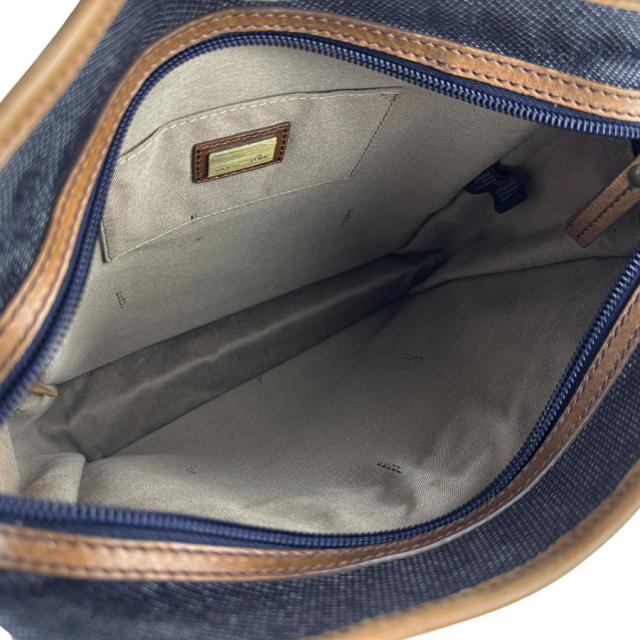 Christian Dior クリスチャンディオール ショルダーバッグ ネイビー×ブラウン 14066 ユニセックス【中古】 z5852 Christian Dior クリスチャンディオール ショルダーバッグ ネイビー