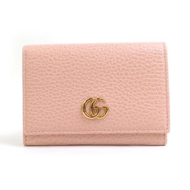 GUCCI グッチ 474748 カードケース 名刺入れ ピンク 14061 レディース【中古】 h31288a