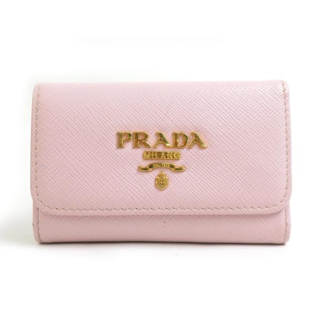 PRADA プラダ 1PG004 キーケース ピンク 14061 レディース【中古】 h31291a