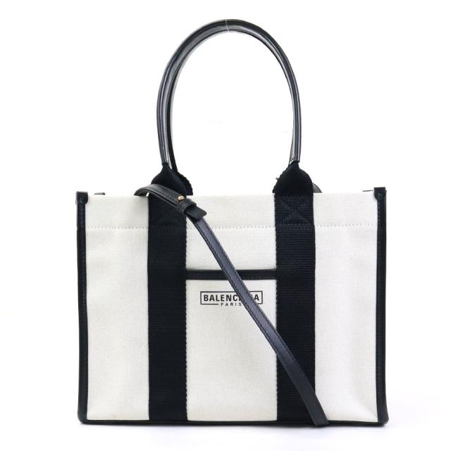 BALENCIAGA バレンシアガ 671402 ハンドバッグ ショルダーバッグ アイボリー×ブラック 14054 レディース【中古】 h31293a