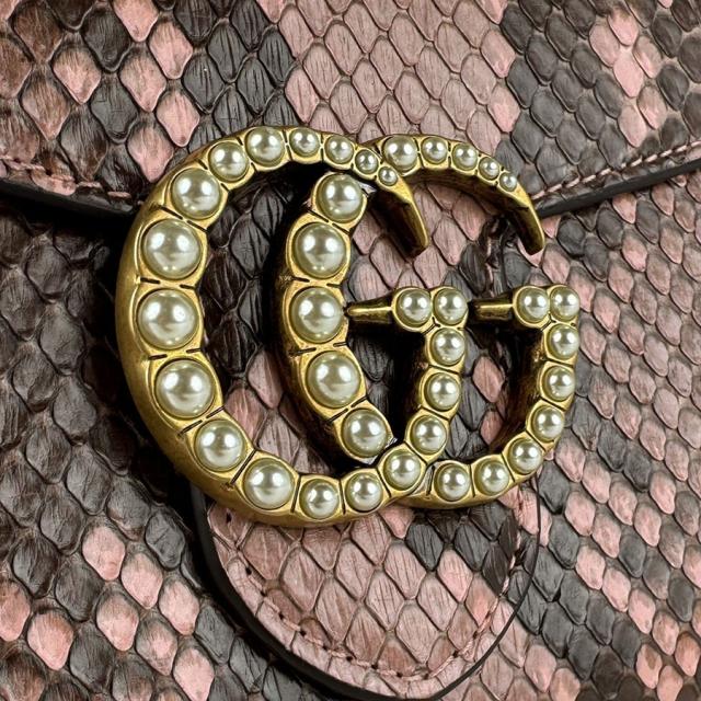 GUCCI グッチ 401232  チェーンウォレット ピンク×ブラウン 14061【中古】 z5924 GUCCI グッチ 401232 チェーンウォレット ピンク×ブラウン 14061【中古