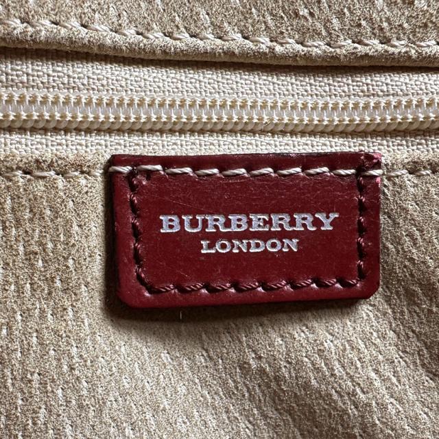 BURBERRY バーバリー ショルダーバッグ ベージュ×レッド 14059