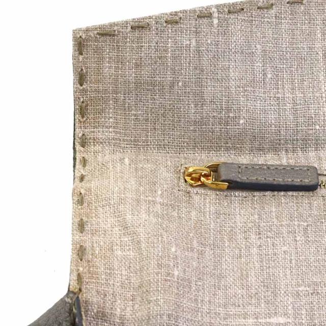 FENDI フェンディ セレリア 8BN218/DHX ハンドバッグ グレー 14055