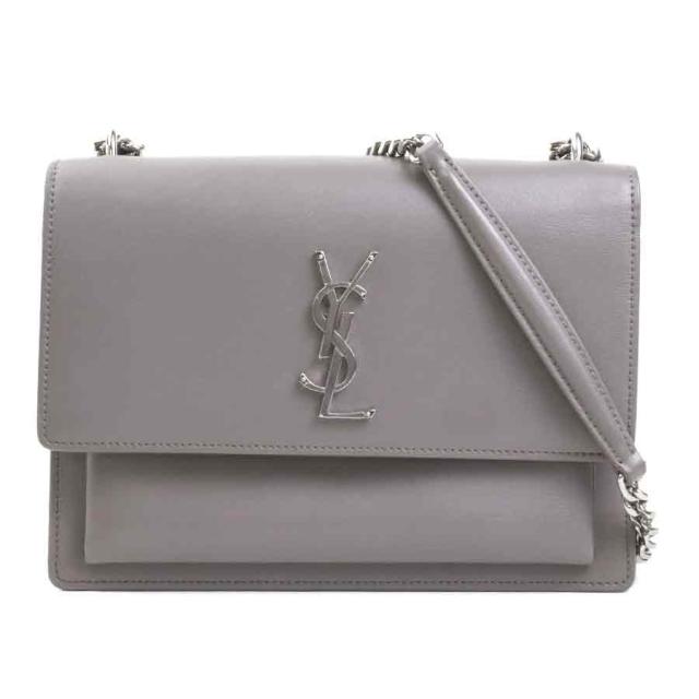 SAINT LAURENT サンローラン ショルダーバッグ グレー/シルバー 14055 レディース【中古】 e60593a