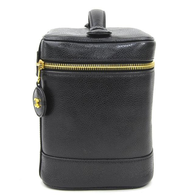 CHANEL シャネル ハンドバッグ バニティバッグ ブラック 14054 レディース【中古】 e60595a CHANEL シャネル ハンドバッグ バニティバッグ ブラック 14054