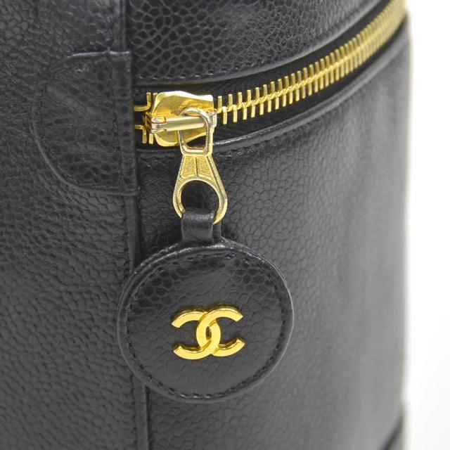 CHANEL シャネル ハンドバッグ バニティバッグ ブラック 14054 レディース【中古】 e60595a CHANEL シャネル ハンドバッグ バニティバッグ ブラック 14054