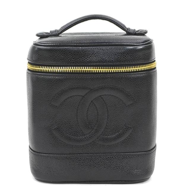 CHANEL シャネル ハンドバッグ バニティバッグ ブラック 14054 レディース【中古】 e60595a