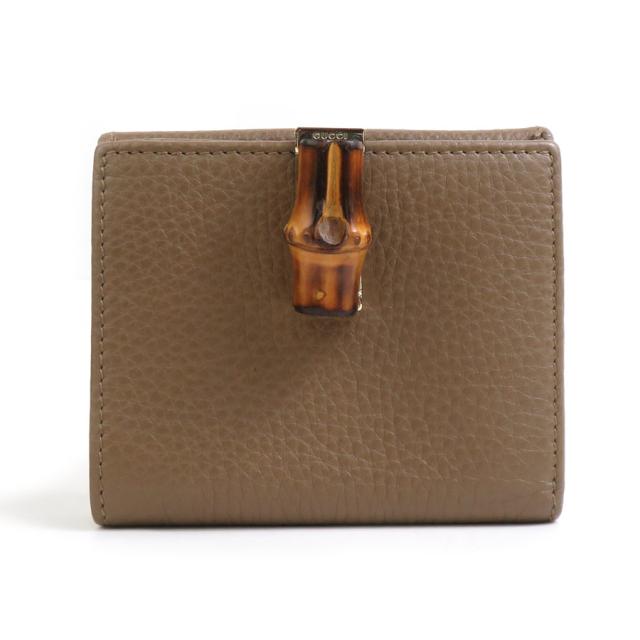 GUCCI グッチ バンブー 335965 二つ折り財布 ブラウン 14057 レディース【中古】 e60619g