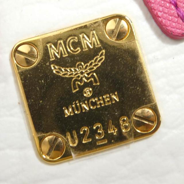 MCM エム シー エム チャーム キーリング ピンク×ホワイト 14061 ユニセックス【中古】 h31329a MCM エム シー エム チャーム キーリング ピンク×ホワイト 14061 ユニ