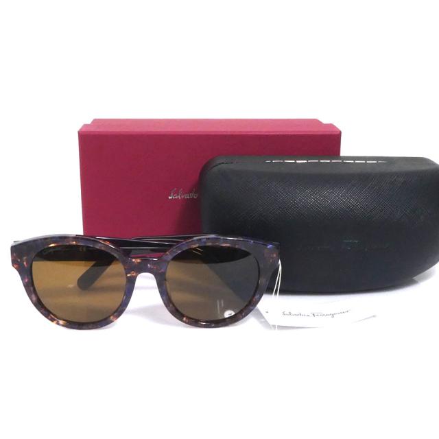Salvatore Ferragamo サルヴァトーレフェラガモ サングラス ブラウン×パープル 14057 ユニセックス【中古】 h31331a Salvatore Ferragamo サルヴァトーレフェラガモ サングラス ブラウン