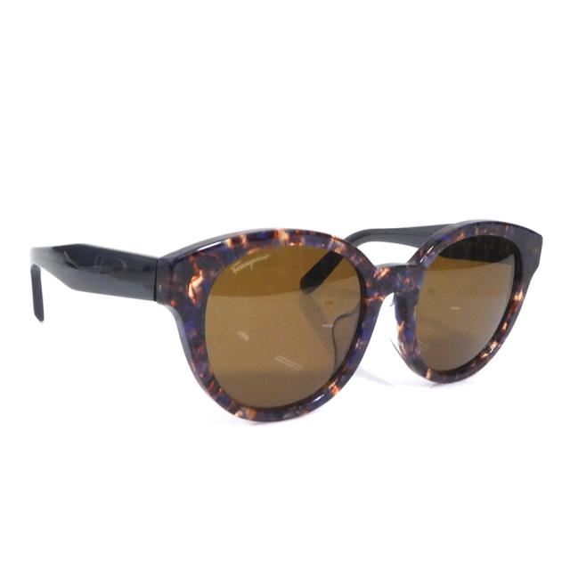 Salvatore Ferragamo サルヴァトーレフェラガモ サングラス ブラウン×パープル 14057 ユニセックス【中古】 h31331a