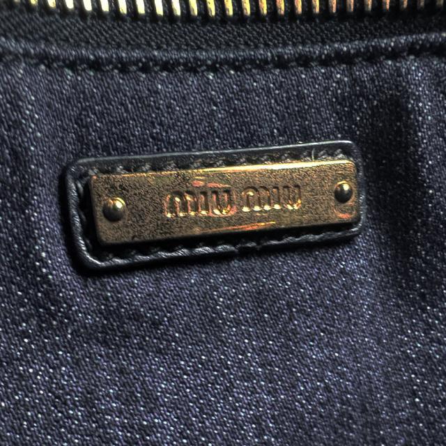 MIUMIU ミュウミュウ 5BG102 ハンドバッグ ショルダーバッグ ネイビー