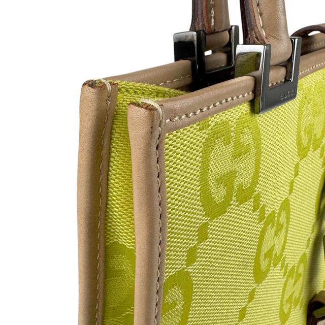 GUCCI グッチ ハンドバッグ ショルダーバッグ イエローグリーン