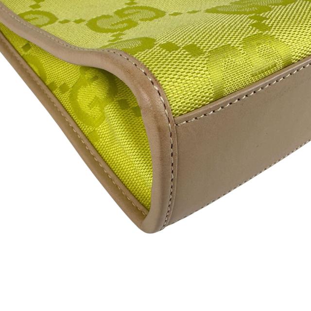 GUCCI グッチ ハンドバッグ ショルダーバッグ イエローグリーン×ベージュ 14065 ユニセックス【中古】 n1210 GUCCI グッチ ハンドバッグ ショルダーバッグ イエローグリーン
