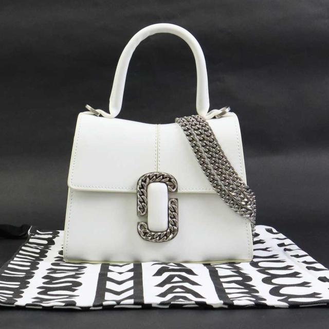 MARC JACOBS マークジェイコブス ハンドバッグ ショルダーバッグ ホワイト 14056 レディース【中古】 56226g MARC JACOBS ホワイトショルダーバッグ MARC JACOBS マーク