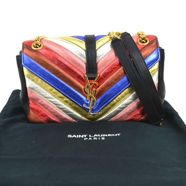 SAINT LAURENT サンローラン 428125 ショルダーバッグ ブラック×マルチ