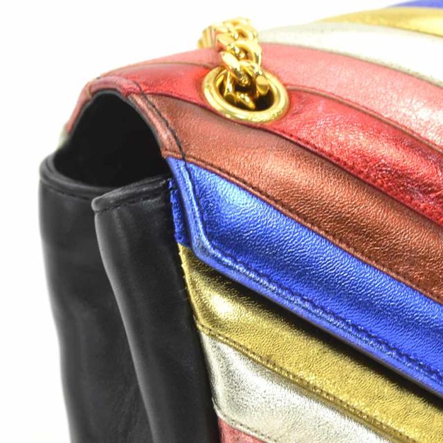 SAINT LAURENT サンローラン 428125 ショルダーバッグ ブラック×マルチカラー 14072 レディース【中古】 90160a SAINT LAURENT サンローラン 428125 ショルダーバッグ ブラック×マルチ