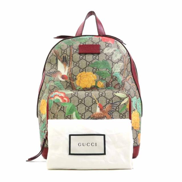 GUCCI グッチ 427042 リュック ベージュ/ブラウン/レッド/マルチカラー 14057 レディース【中古】 e60636a GUCCI グッチ 427042 リュック ベージュ/ブラウン/レッド/マルチカラー