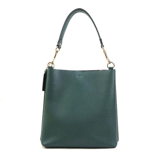 COACH コーチ ハンドバッグ ショルダーバッグ ブラック×グリーン 14054