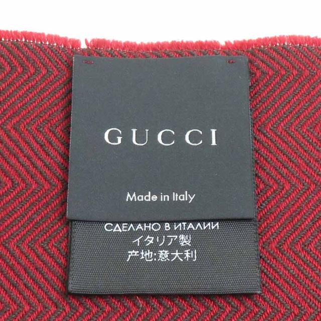GUCCI グッチ マフラー ストール ダークレッド 14060 ユニセックス