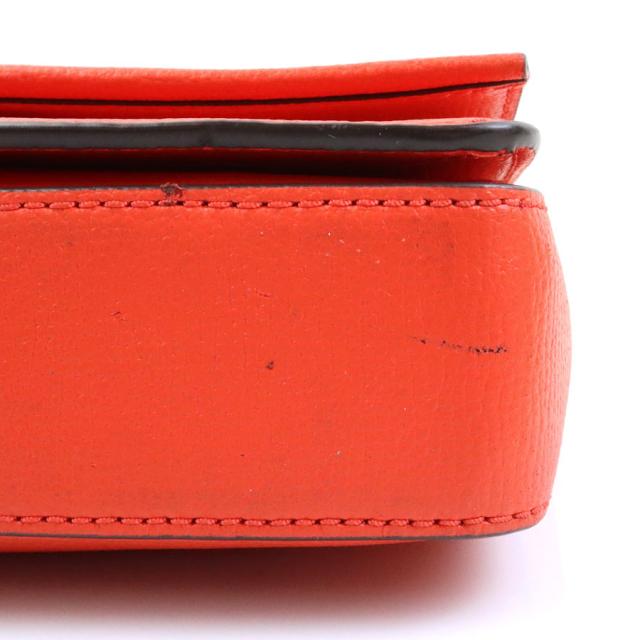 新品 トリーバーチ レザーショルダー レッド 赤 オレンジ 本物美品□トリーバーチ□オレンジレザー⁄ゴールド金具□ファスナー長