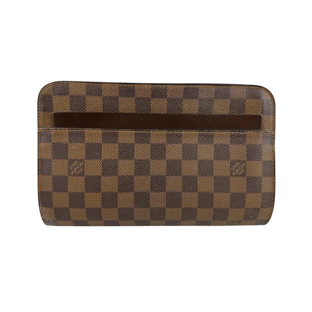 LOUIS VUITTON ルイ ヴィトン サンルイ ダミエ N51993 クラッチバッグ ブラウン 14057 メンズ【中古】 z6179