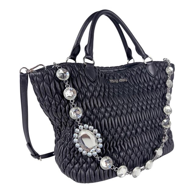 miumiu マテラッセ ナッパクリスタル バッグ ミュウミュウ マテラッセ