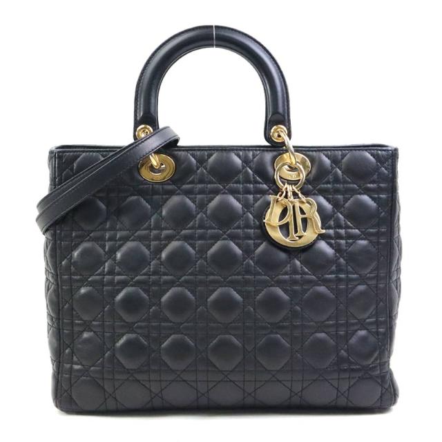 Christian Dior クリスチャンディオール レディディオール ハンドバッグ ショルダーバッグ ブラック 14054 レディース【中古】 e60714a