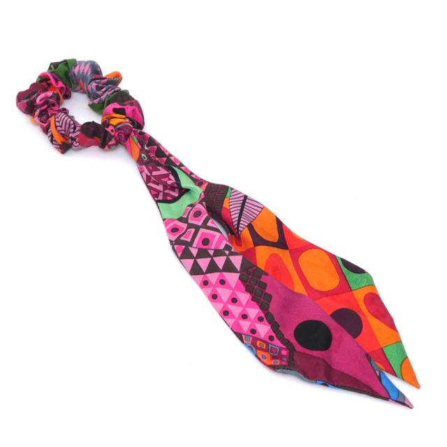 HERMES エルメス ベッラ  シュシュ マルチカラー 14072 レディース【中古】 h31398a