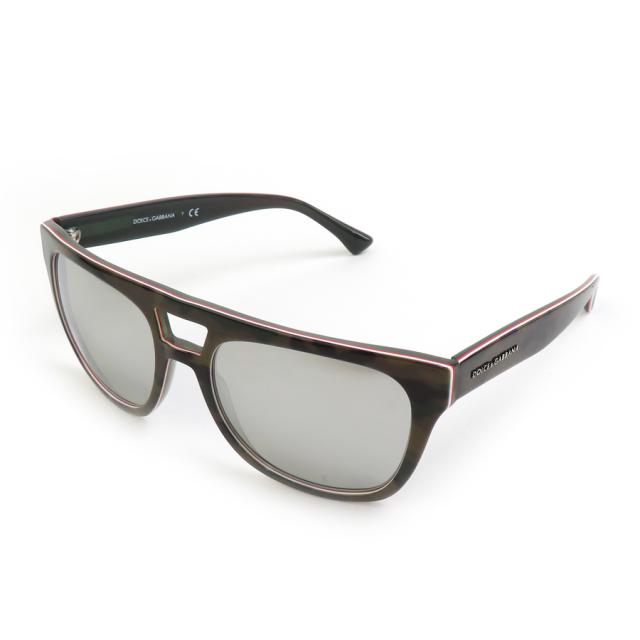 DOLCE&GABBANA ドルチェアンドガッバーナ カモフラージュ サングラス カーキ/ブラウン 14058 ユニセックス【中古】 e60744a