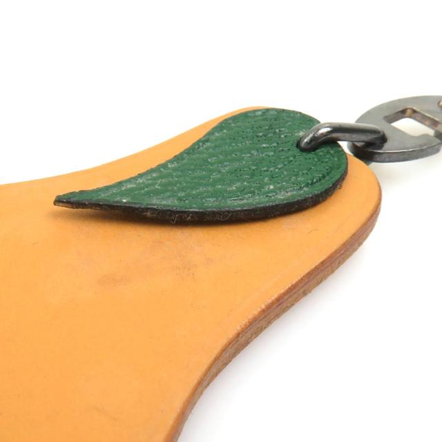 HERMES エルメス フルーツモチーフ ラフランス チャーム ブラウン