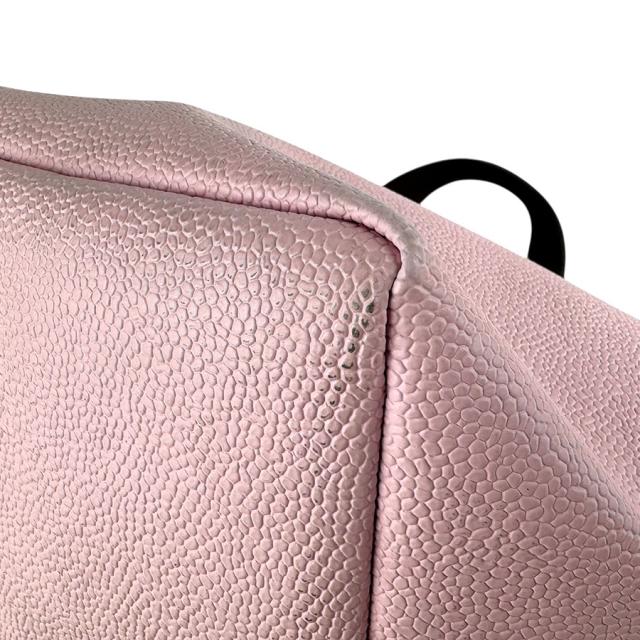 Herve Chapelier エルベ シャプリエ ハンドバッグ ピンク×ブラウン