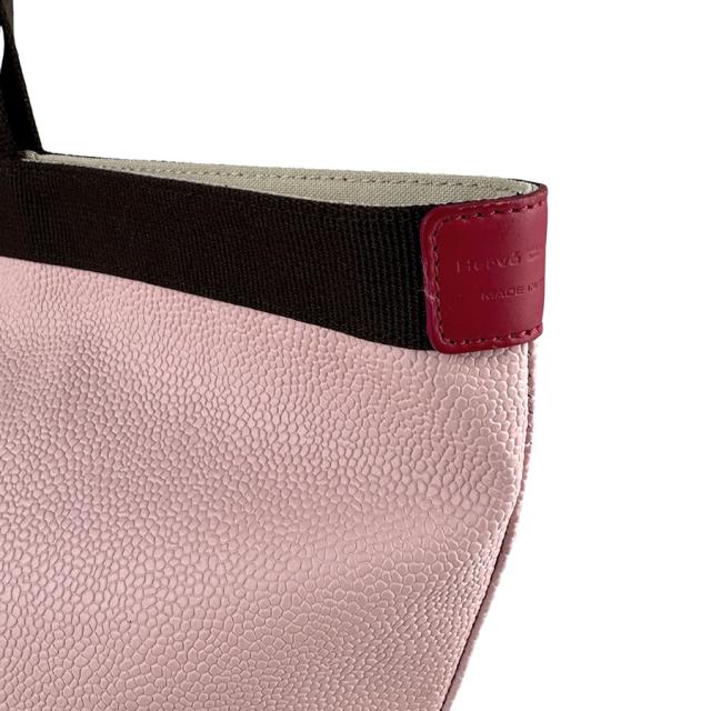 Herve Chapelier エルベ シャプリエ ハンドバッグ ピンク×ブラウン